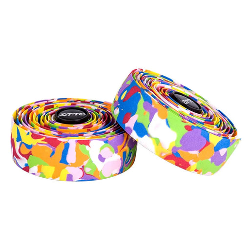 ZTTO CSBD 2Pcs Synthetic Sponge Bicycle Handlebar Tape Shock Absorbing Bike Handlebar Wrap Strap - Colorful - 1