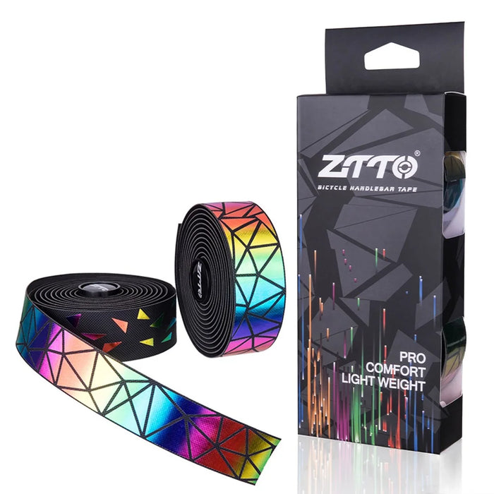 ZTTO BD8 2PCS Cycling Road Bicycle Straps Handle Wraps PU Fabric Bike Handlebar Tapes - Coloful - 6