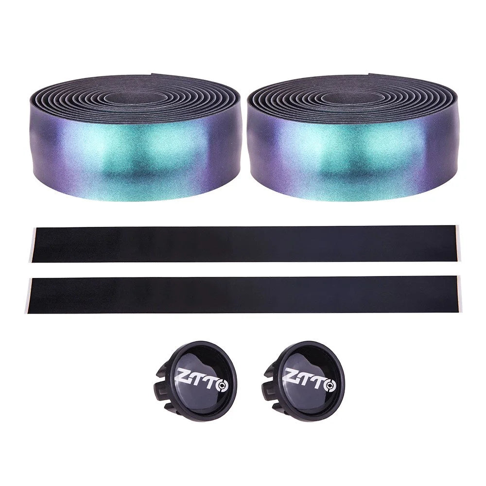 ZTTO 2PCS EVA+PU Bike Handlebar Tapes MTB Road Bicycle Straps Gradient Color Wraps - 6