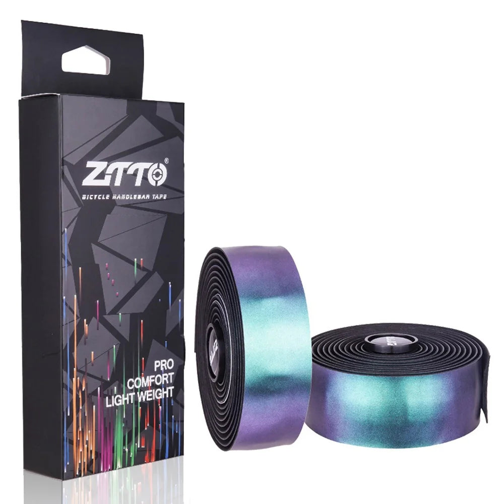 ZTTO 2PCS EVA+PU Bike Handlebar Tapes MTB Road Bicycle Straps Gradient Color Wraps - 7