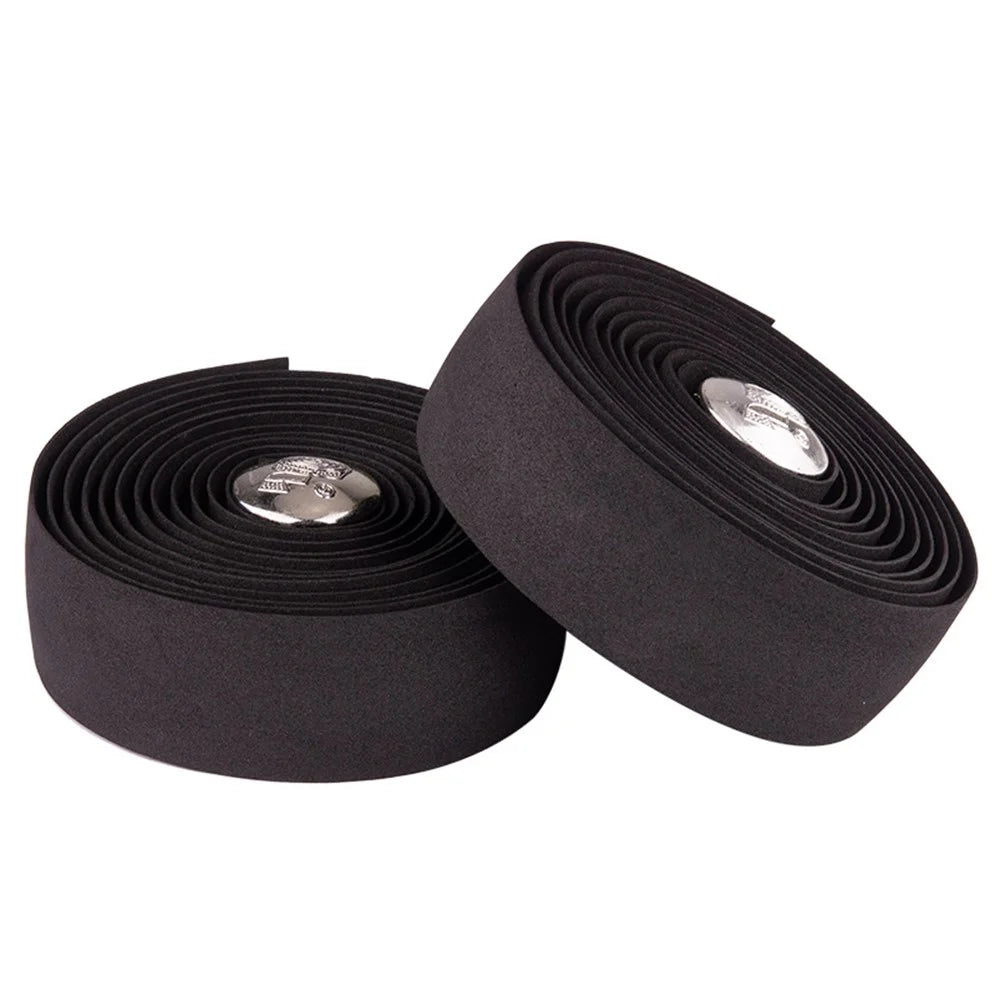 ZTTO BD4 2 Rolls EVC Bicycle Handlebar Anti-Slip Tape Road Bike Handlebar Wrap Strap - Black - 1