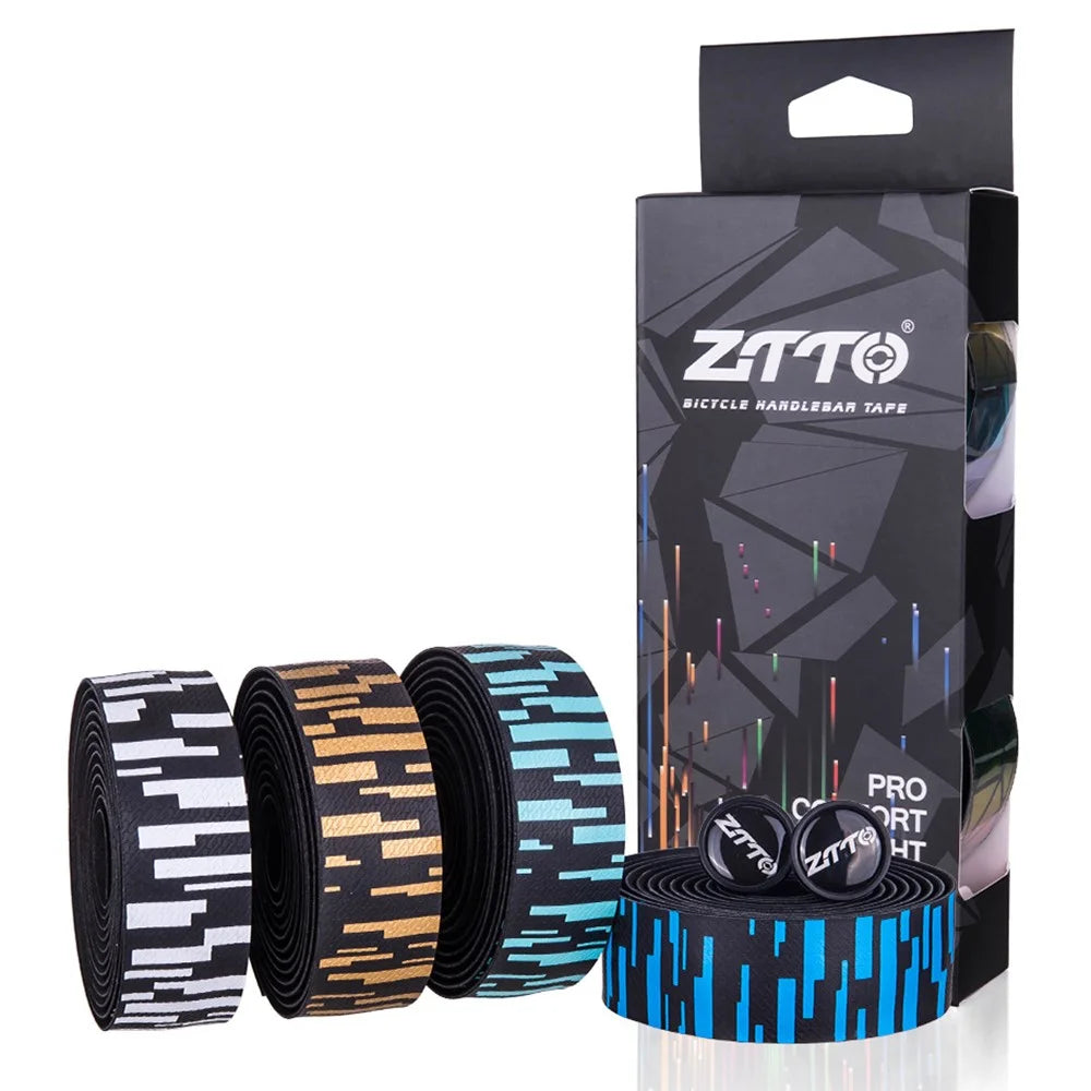 ZTTO GLBD8 2 Rolls EVA+PU Road Bike Handlebar Tapes Cycling Handle Wraps for Bicycle - Baby Blue - 4