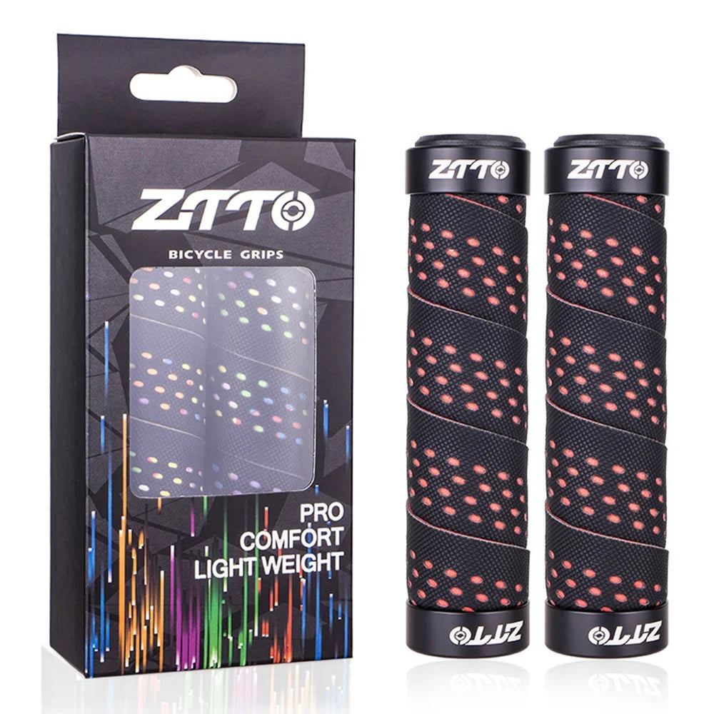 ZTTO AG115 Shockproof Bicycle Handle Bar Grips MTB Mountain Bike Handlebar Cover - Black+Multi-color - 5
