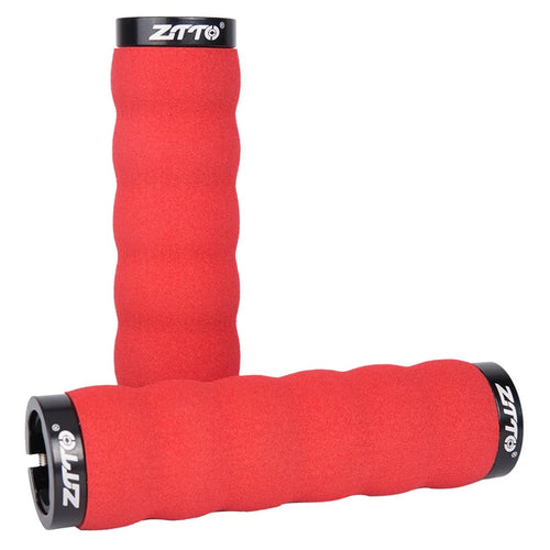 ZTTO AG30 Bicycle Shockproof Sponge Anti-Slip Lock Grips for Mountain Bike - Red - 1