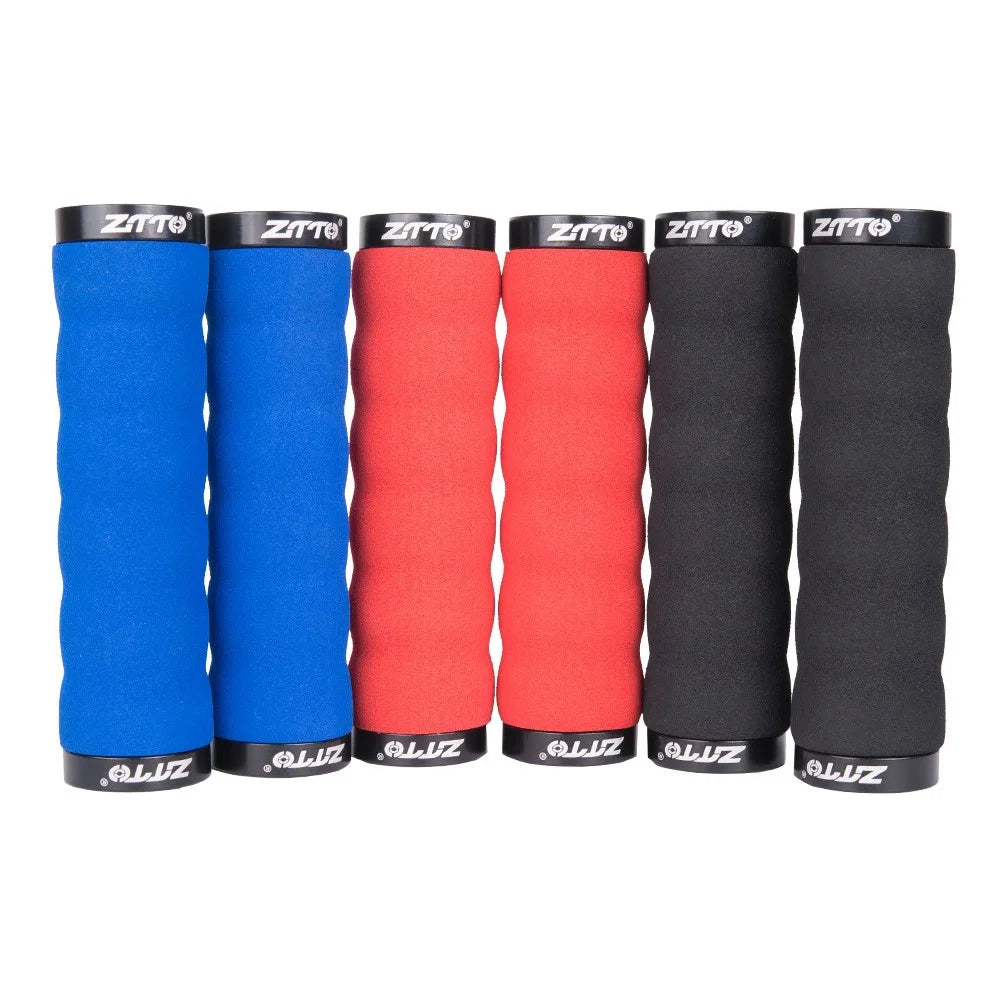 ZTTO AG30 Bicycle Shockproof Sponge Anti-Slip Lock Grips for Mountain Bike - Red - 3