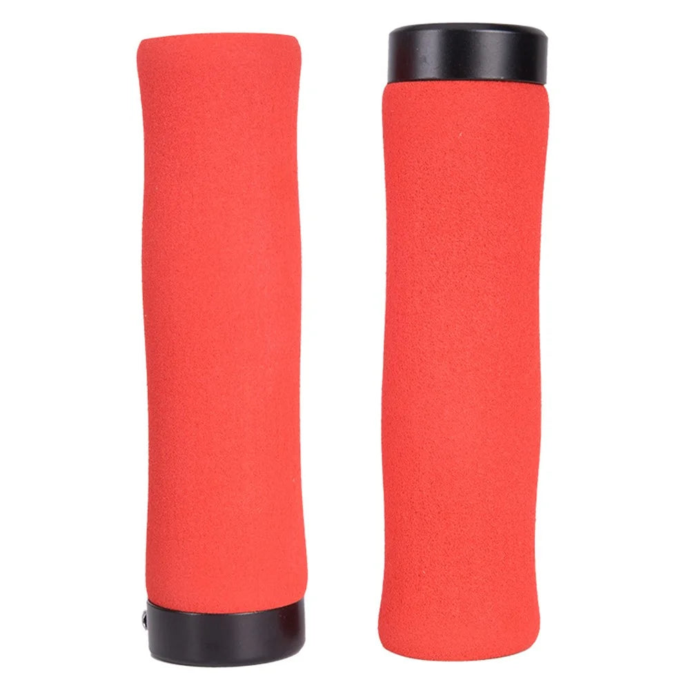 ZTTO AG28 1 Pair Shockproof Sponge Grips Single-sided Locking Handlebar Grips - Red - 1
