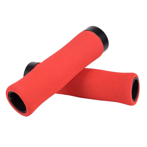 ZTTO AG28 1 Pair Shockproof Sponge Grips Single-sided Locking Handlebar Grips - Red - 2
