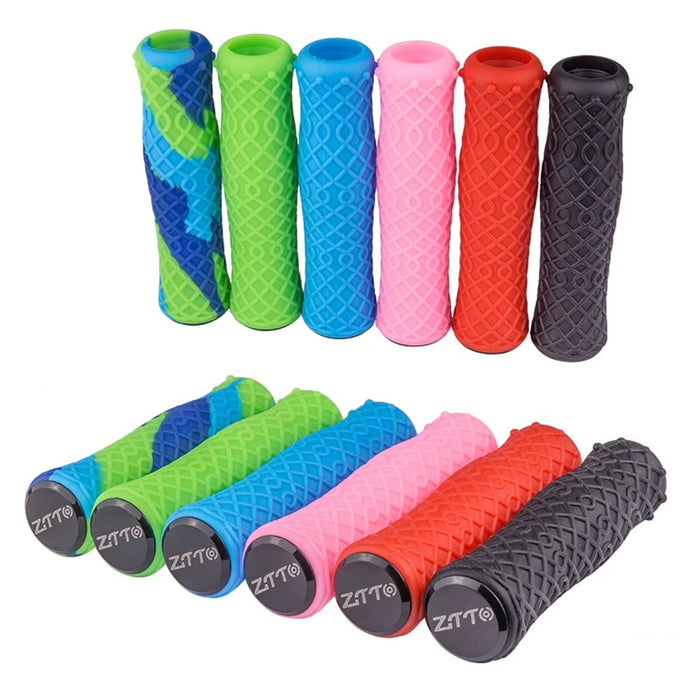 ZTTO AG111 Mountain Bike Hand Grips Shock-absorbing Silicone Handlebar Grips - Black - 3