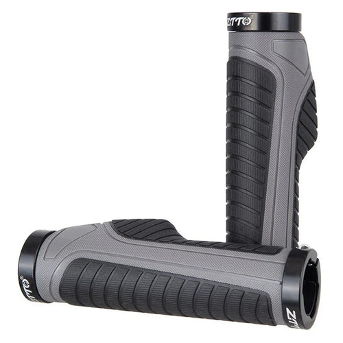 ZTTO AG42 Mountain Bike Aluminum Alloy + Rubber Bicycle Locking Handlebar Cover - Black+Grey - 1