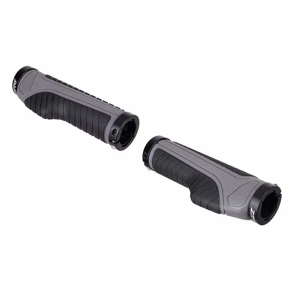 ZTTO AG42 Mountain Bike Aluminum Alloy + Rubber Bicycle Locking Handlebar Cover - Black+Grey - 2