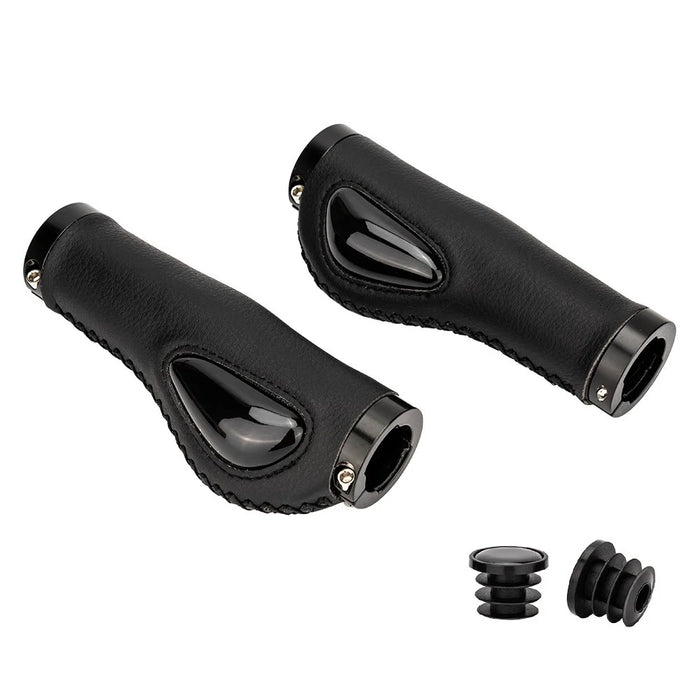 ZTTO AG61 1 Pair Bike Handlebar Grip Liquid Silicone Shock Absorption Anti-slip Bicycle Handlebar Grips - Black - 1