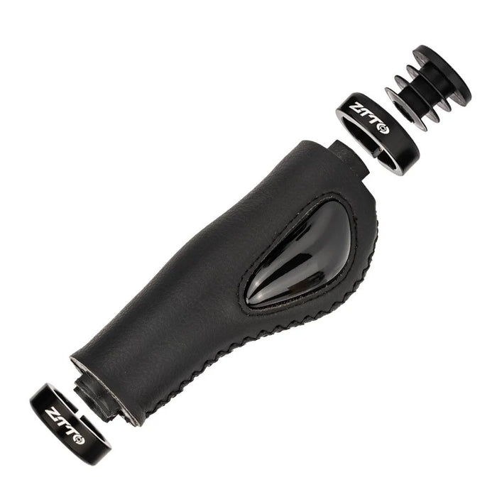 ZTTO AG61 1 Pair Bike Handlebar Grip Liquid Silicone Shock Absorption Anti-slip Bicycle Handlebar Grips - Black - 5