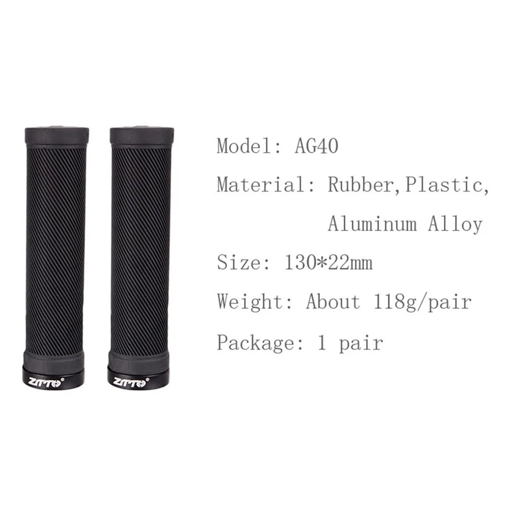 ZTTO AG40 Bike Anti-slip Handlebar Single-sided Locking Shockproof Rubber Bicycle Grips - Black - 5