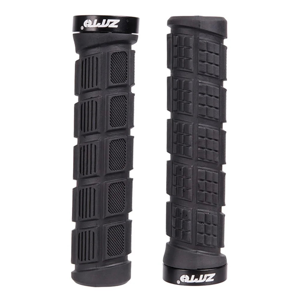 ZTTO AG38 Single-sided Locking Rubber Handlebar Grips MTB Bike Bicycle Handle Grips - Black - 1