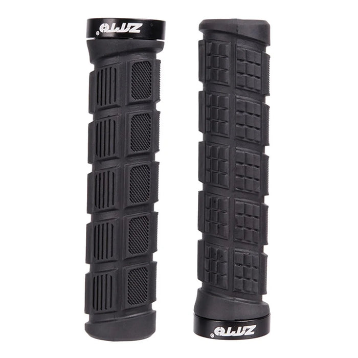 ZTTO AG38 Single-sided Locking Rubber Handlebar Grips MTB Bike Bicycle Handle Grips - Black - 1