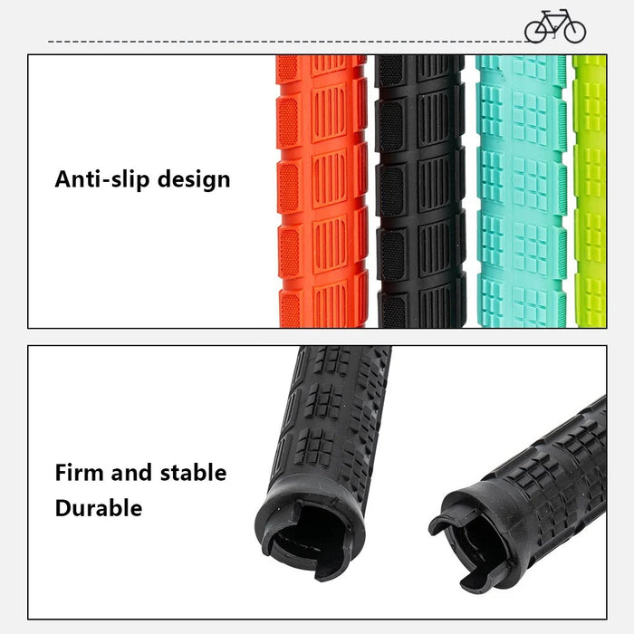 ZTTO AG38 Single-sided Locking Rubber Handlebar Grips MTB Bike Bicycle Handle Grips - Black - 3