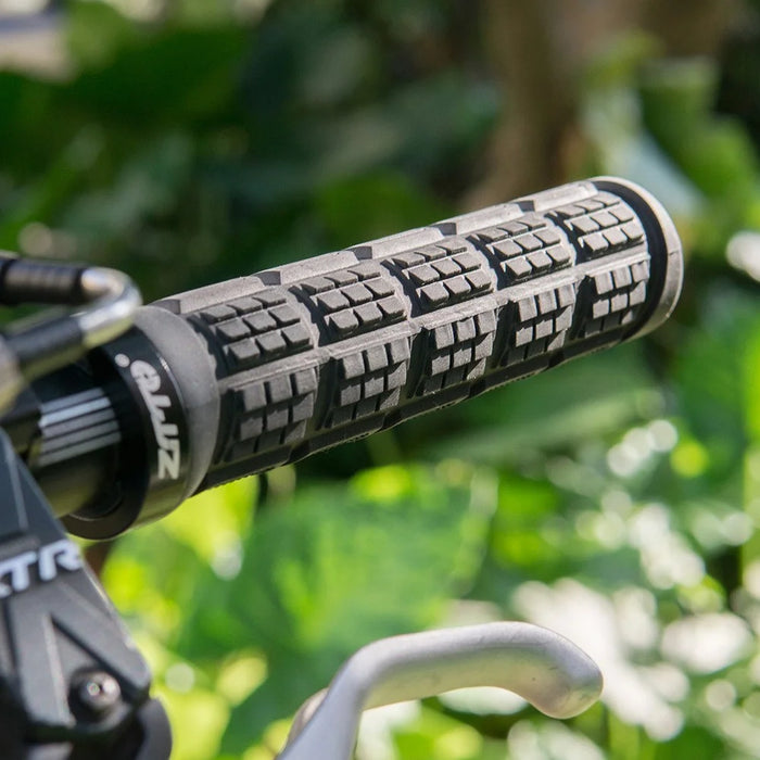 ZTTO AG38 Single-sided Locking Rubber Handlebar Grips MTB Bike Bicycle Handle Grips - Black - 4