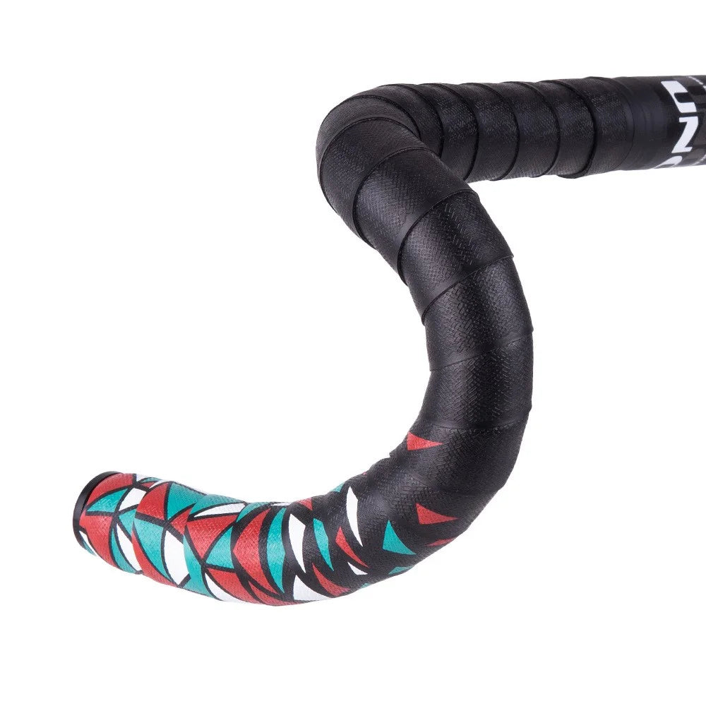 ZTTO BD3 2Pcs Road Bicycle Handlebar PU+EVA Tape Anti-skid Bike Handlebar Wrap Straps - Black+Red+Orange - 3