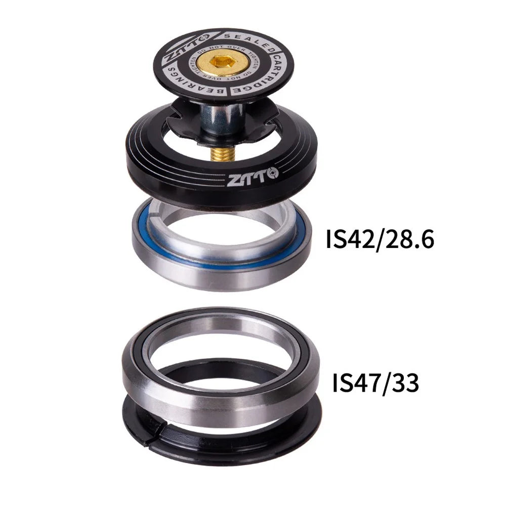 ZTTO 4247T Road Bike Headset 42mm / 47mm Tapered Tube Fork Bearing Headset - 2