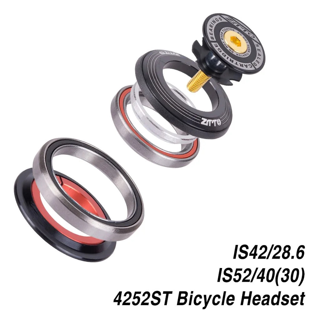 ZTTO 4252ST MTB Bike Headset Tapered Tube to Straight Tube Front Fork Bearing Headset - 4