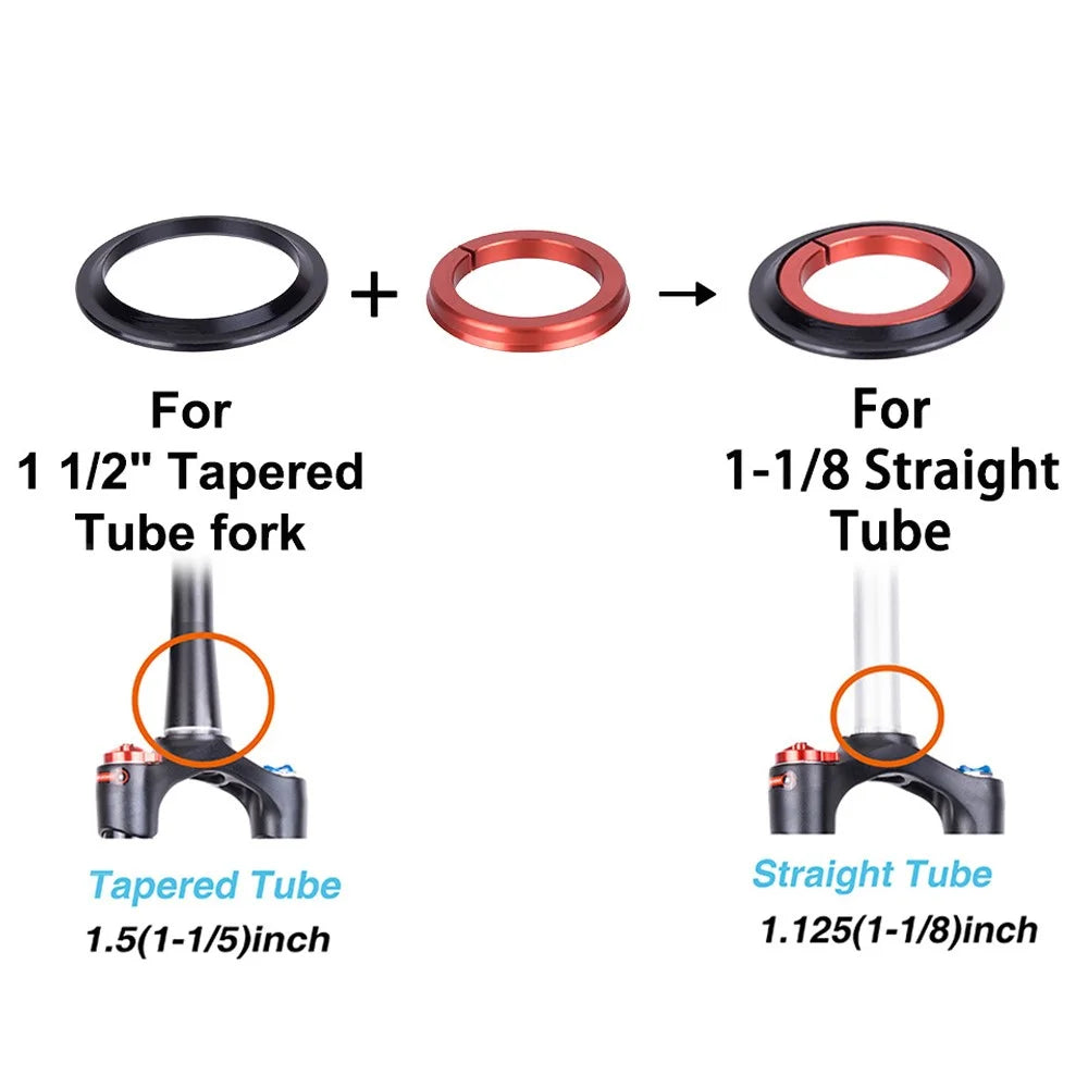 ZTTO 4252ST MTB Bike Headset Tapered Tube to Straight Tube Front Fork Bearing Headset - 5
