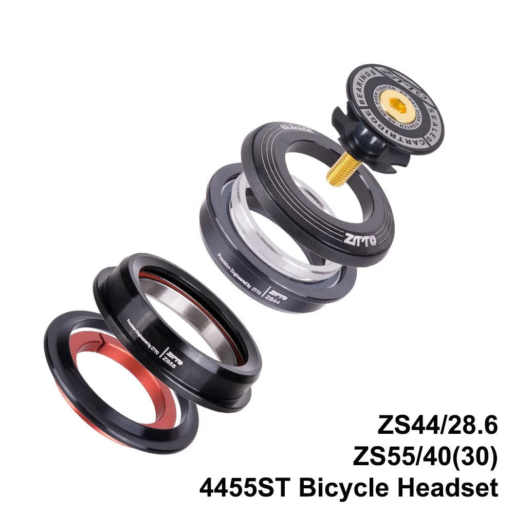 ZTTO 4455ST Aluminum Alloy Bike Headset Tapered / Straight Tube Front Fork Bearing Headset - 2