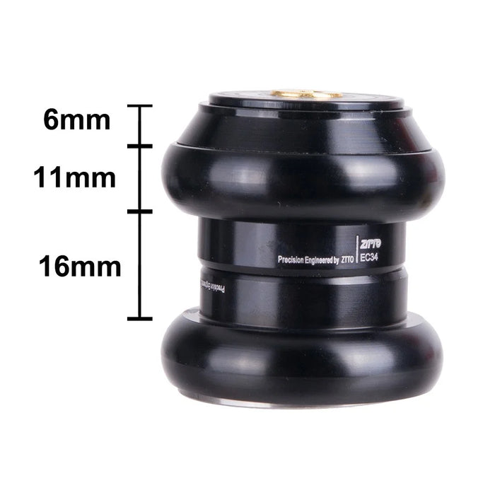ZTTO 3434S 34mm Aluminum Alloy Bike Headset Straight Tube Front Fork Bearing Headset - 6