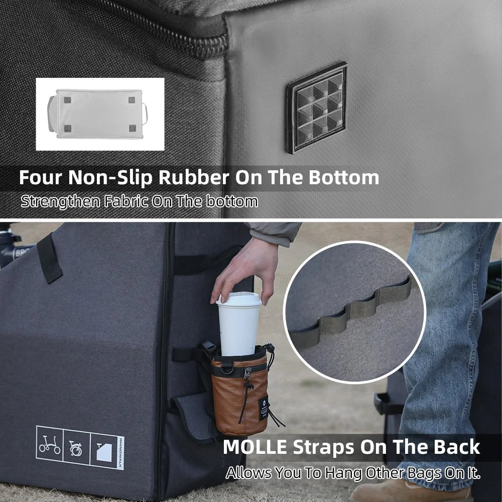 RHINOWALK RK70 For Brompton Bike Storage Box Polyester 14-16inch Folding Bicycle Storage Box - 6