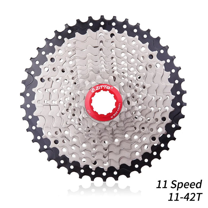 ZTTO 1142 Mountain Bike 11-42T Flywheel 11 Speed Bicycle Cassette Replacement Part - Black  /  Silver - 2