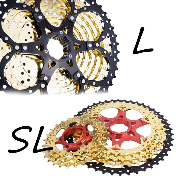 ZTTO 11S46T Steel Cassette for Mountain Bike 11 Speed Bike Flywheel Cycling Replacement Part - 11-46T SL (Red Double Aluminum Frame) - 4