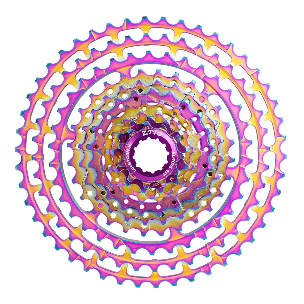 ZTTO 1046SLRC 10 Speed 11T-46T Flywheel Colorful Bicycle Aluminum+Steel Cassette - 1