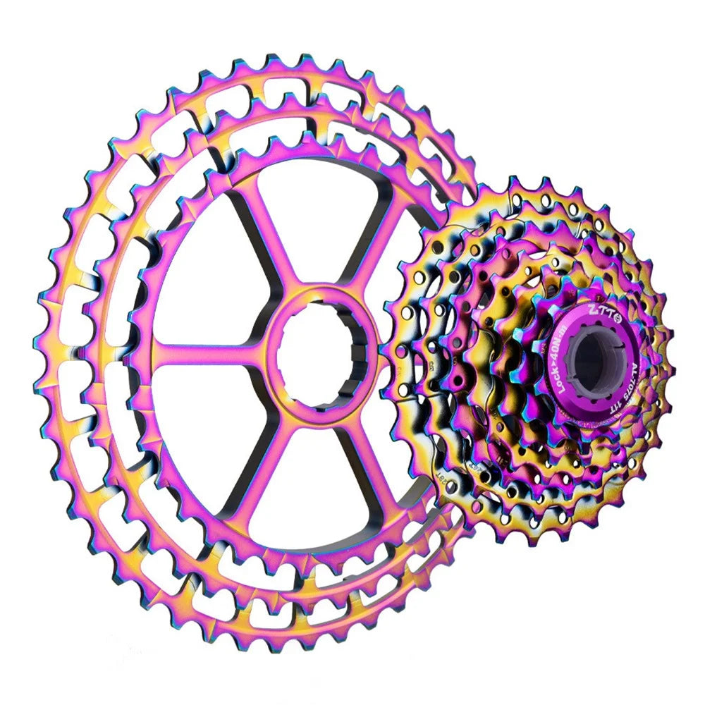 ZTTO 1046SLRC 10 Speed 11T-46T Flywheel Colorful Bicycle Aluminum+Steel Cassette - 2