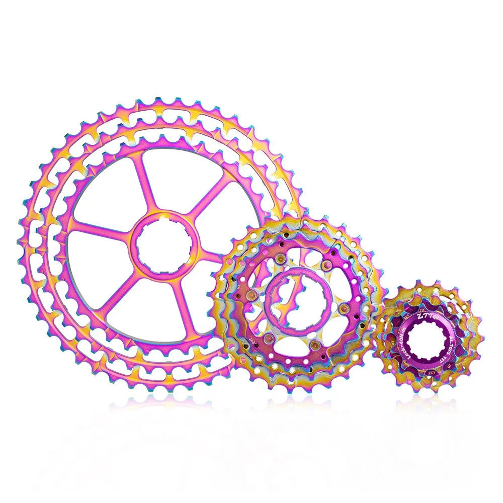 ZTTO 1046SLRC 10 Speed 11T-46T Flywheel Colorful Bicycle Aluminum+Steel Cassette - 3