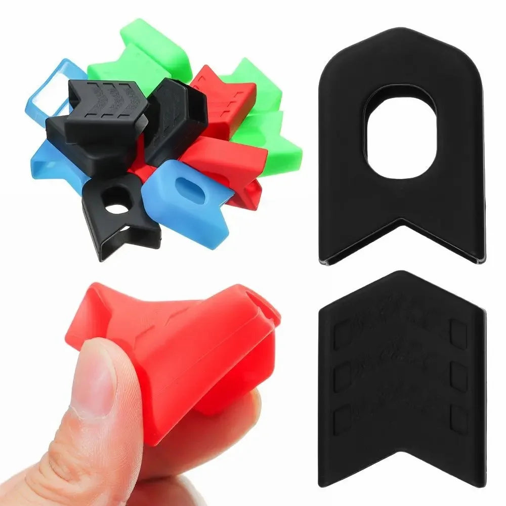 ZTTO XQBT 1 Pair Bicycle Fixed Gear Crank Protective Cap Bike Chainwheel Crank Silicone Cover - Red - 3