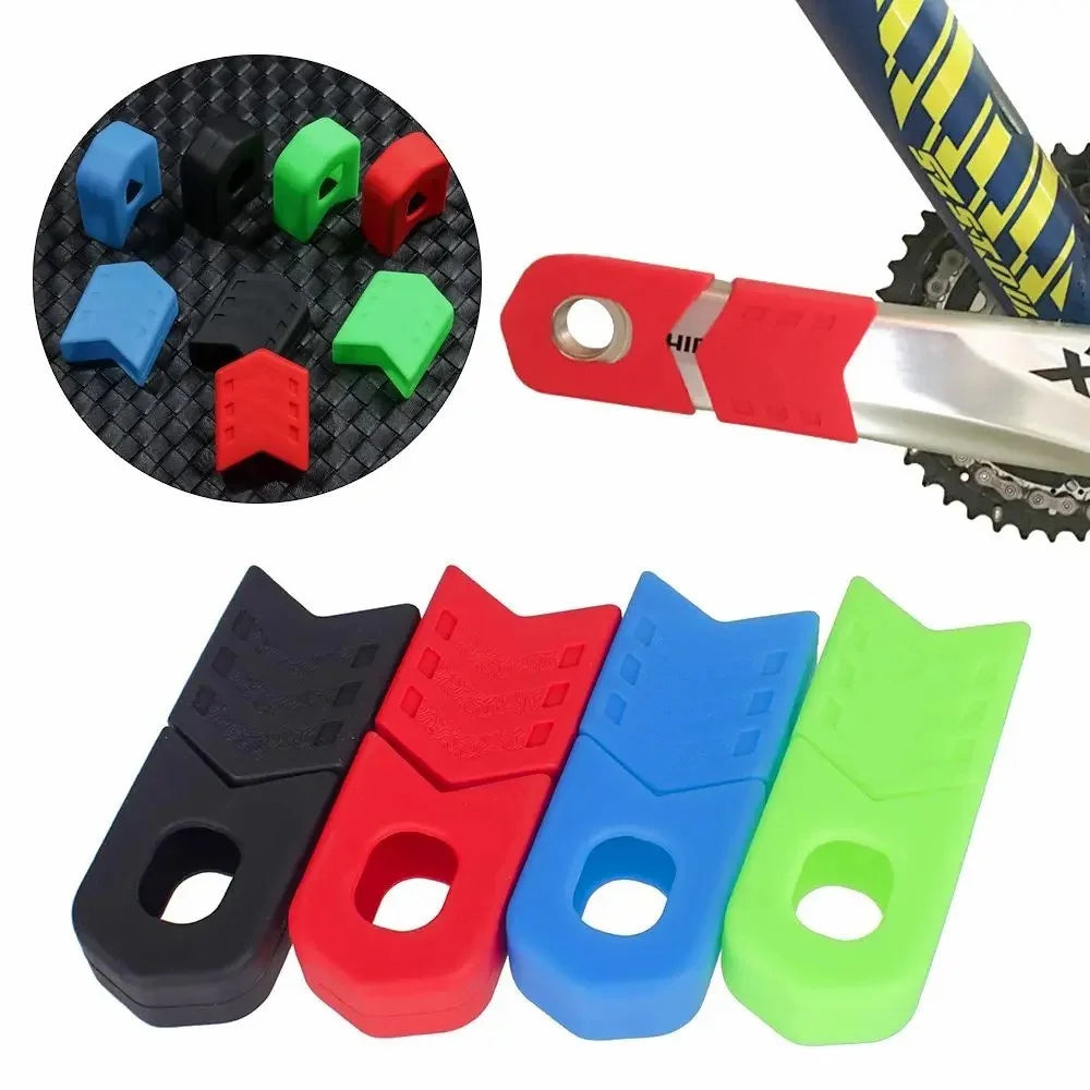 ZTTO XQBT 1 Pair Bicycle Fixed Gear Crank Protective Cap Bike Chainwheel Crank Silicone Cover - Red - 4