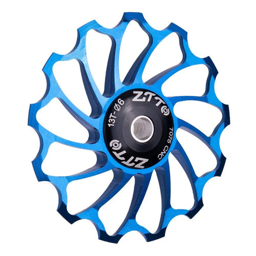 ZTTO 13T Aluminium Alloy Rear Derailleur Guide Roller Mountain Bicycle Ceramic Bearing Wheel - Blue - 1