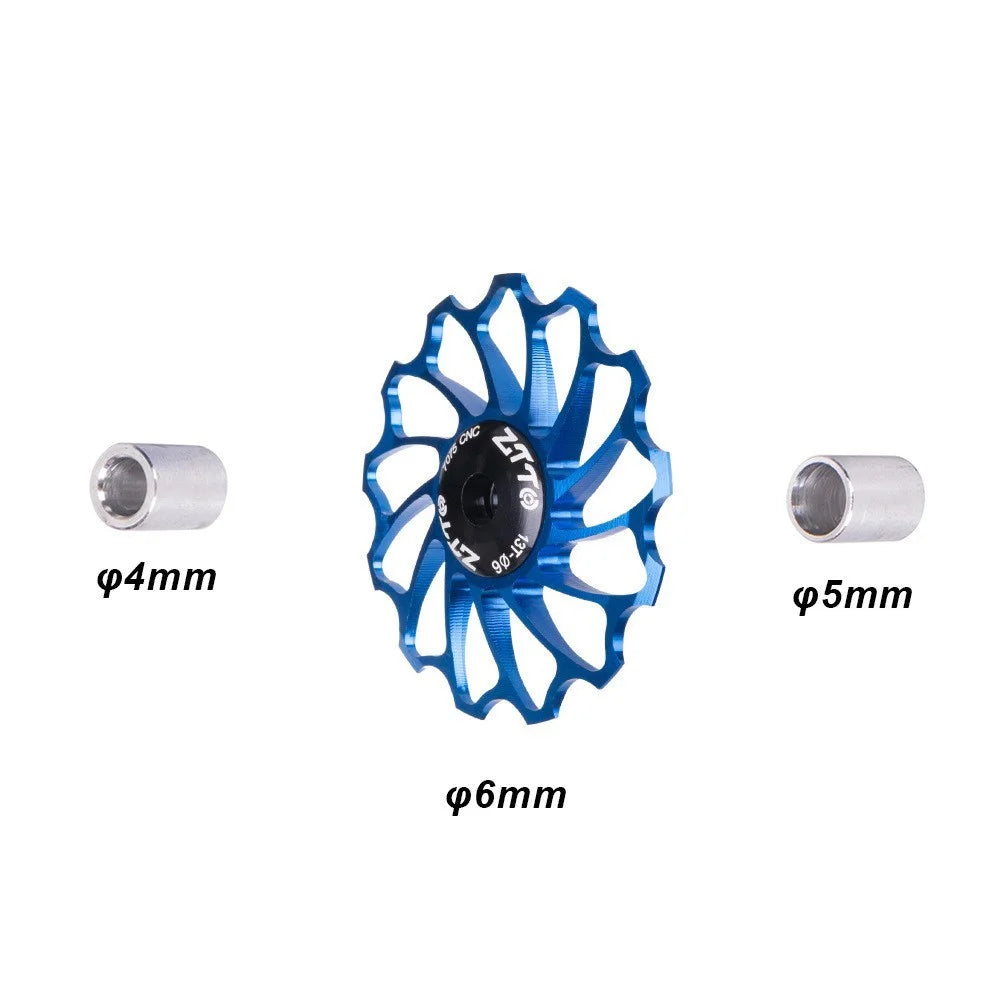 ZTTO 13T Aluminium Alloy Rear Derailleur Guide Roller Mountain Bicycle Ceramic Bearing Wheel - Blue - 2