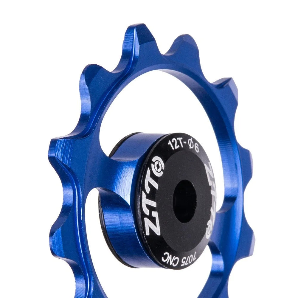 ZTTO ZT-12T Mountain Bike 12T Ceramic Bearing Derailleur Pulley Aluminum Alloy Guide Wheel - Gold - 3