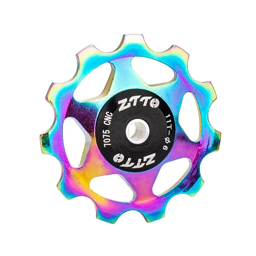 ZTTO 11T Rear Derailleur Pulley Bike Bicycle Metal Bearing Jockey Wheel Aluminium Alloy Rear Derailleur Guide Roller - Colorful - 1