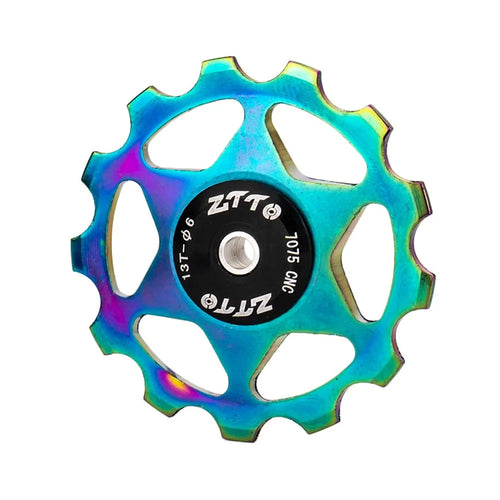 ZTTO 13T Aluminium Alloy Bike Rear Derailleur Pulley Bearing Wheel Guide Roller - Multi-color - 1
