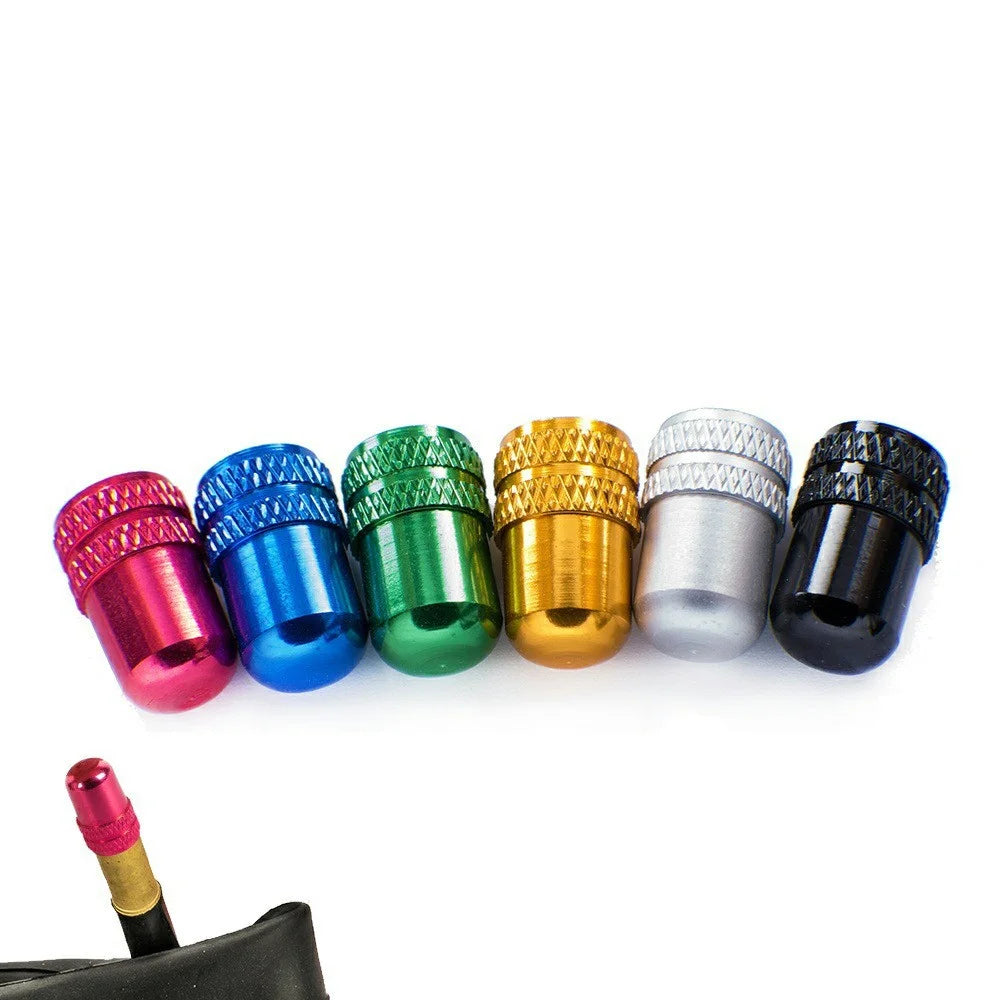 ZTTO 1 Pair Aluminum Alloy Bike Schrader Valve Cap Dust Cover for MTB Bicycle - Black - 2