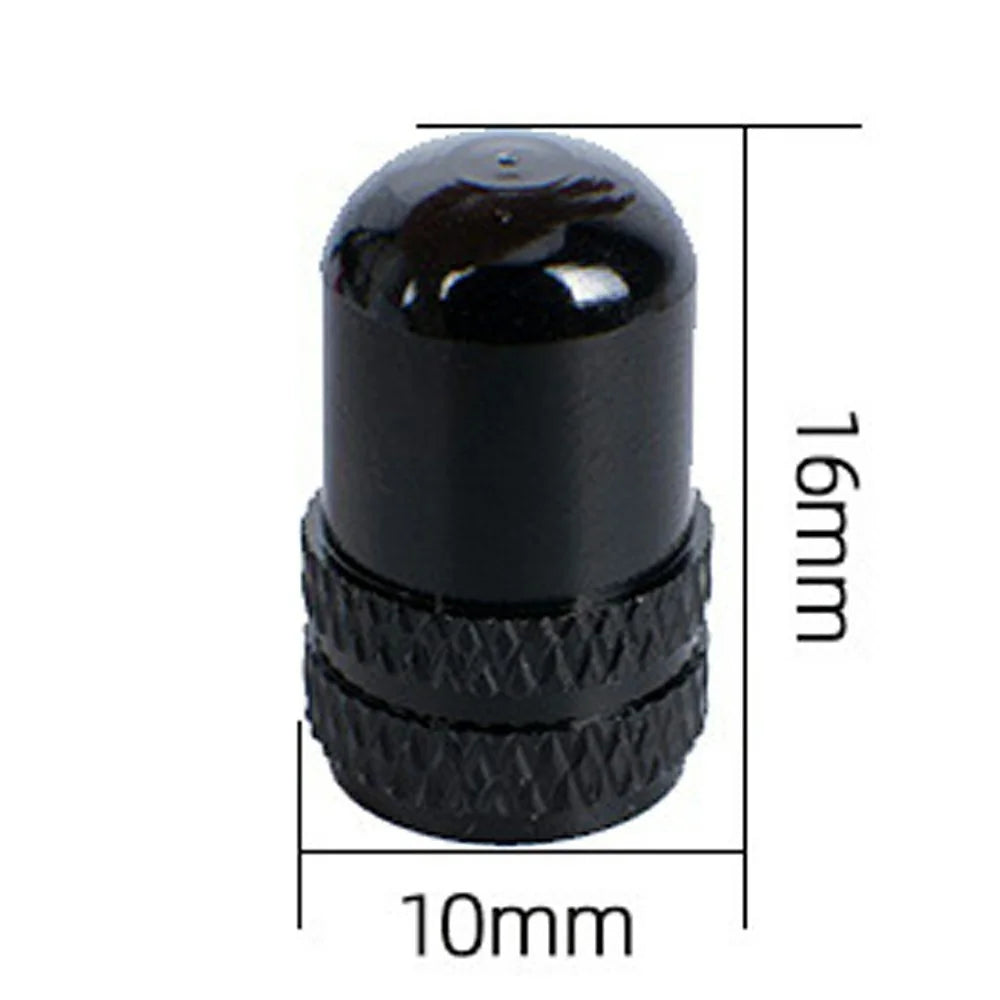 ZTTO 1 Pair Aluminum Alloy Bike Schrader Valve Cap Dust Cover for MTB Bicycle - Black - 3