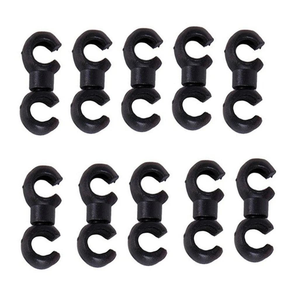 ZTTO 10Pcs Bicycle Cross Line Clips Mountain Road Bicycle Brake Gear Cable S Style Clips - Black - 1