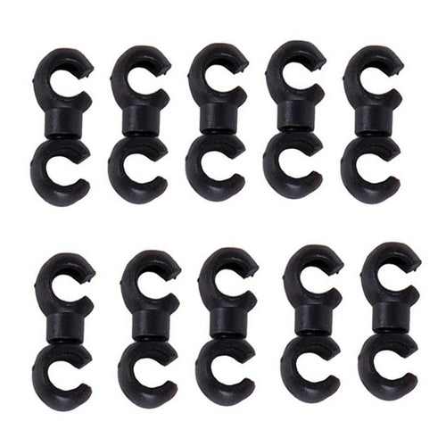 ZTTO 10Pcs Bicycle Cross Line Clips Mountain Road Bicycle Brake Gear Cable S Style Clips - Black - 1