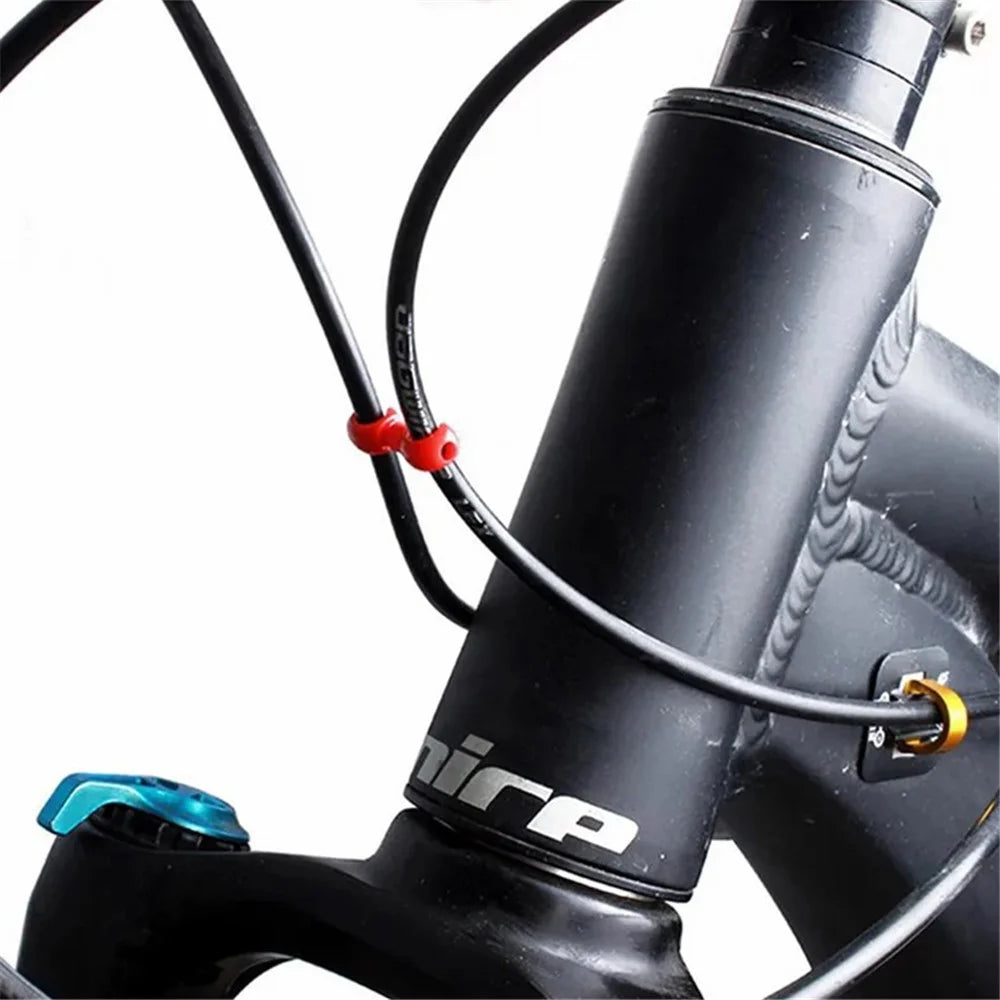 ZTTO 10Pcs Bicycle Cross Line Clips Mountain Road Bicycle Brake Gear Cable S Style Clips - Black - 3