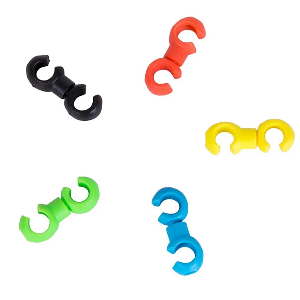 ZTTO 10Pcs Bicycle Cross Line Clips Mountain Road Bicycle Brake Gear Cable S Style Clips - Black - 5