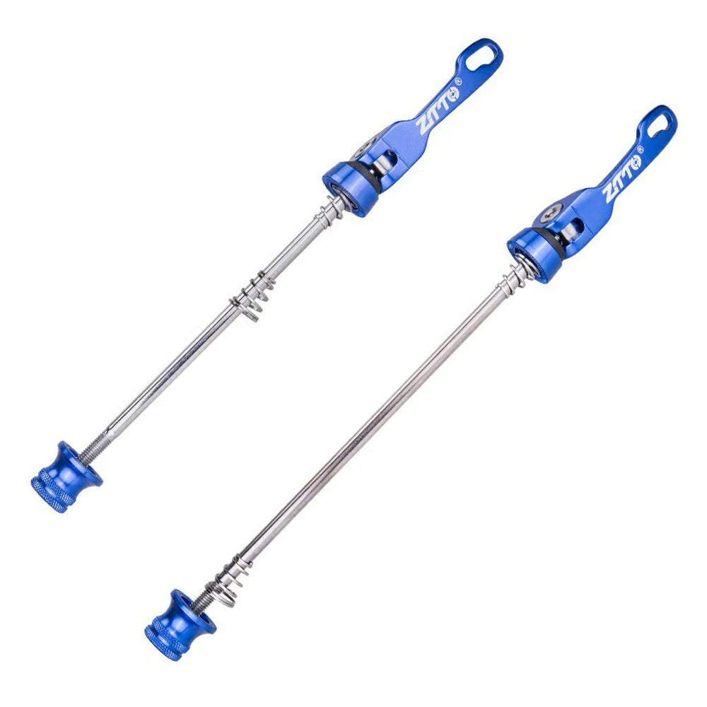 ZTTO JYK2 Cycling Wheel Hub Quick Release Lever Aluminum Alloy Front Rear Skewer Set - Blue - 1