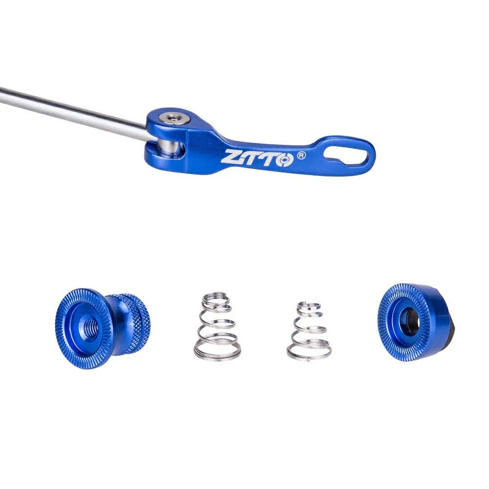 ZTTO JYK2 Cycling Wheel Hub Quick Release Lever Aluminum Alloy Front Rear Skewer Set - Blue - 5