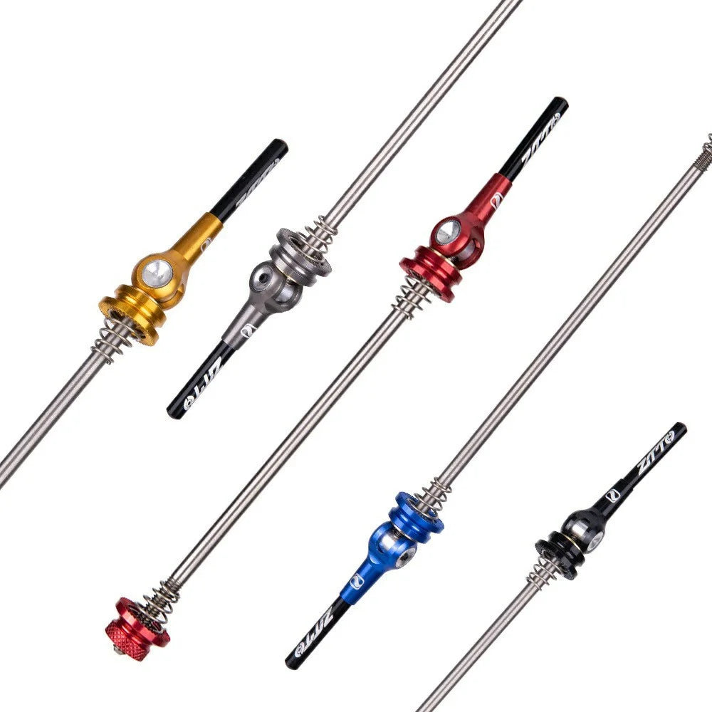 ZTTO QR5 1 Pair MTB Quick Release Skewers Bicycle Wheel Hub Front and Rear Clip Bolt Lever Axle Set - Black - 3