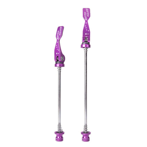 ZTTO Cycling Wheel Hub Front Rear Skewer Aluminum Alloy Handle Quick Release Lever Set - Purple - 1
